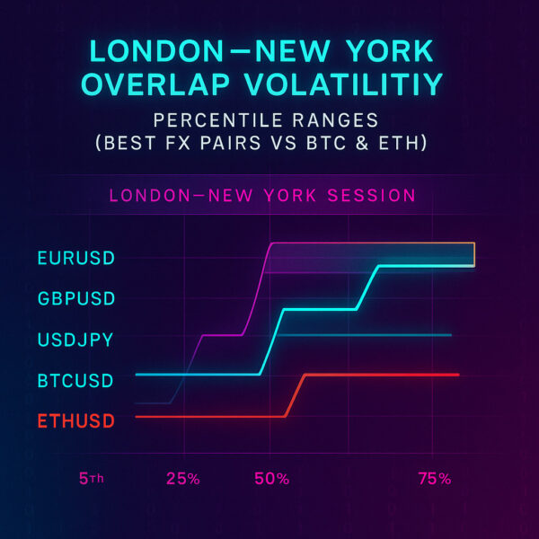 London New York overlap volatility percentile heatmap – OrbitPips